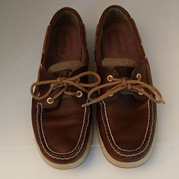 Sperry Size 6M Size 6 Medium Top Sliders Boat Slip On Shoes Leather - Picture 2 of 11